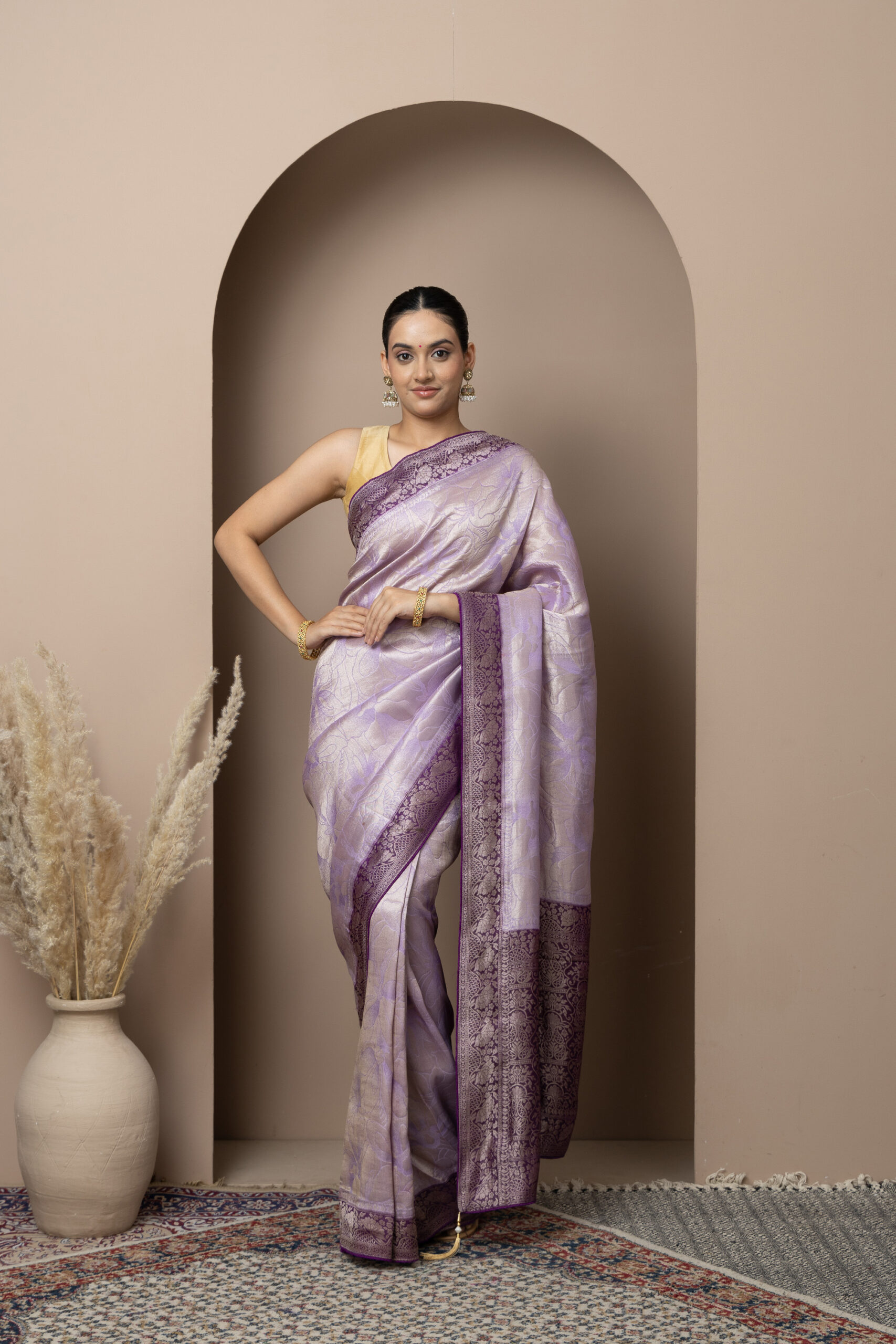 Soft Lavender with deep purple accents